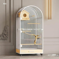 Panoramic Splash-Proof Bird Cage Parrot Cage Space Arch Luxury Bird Villa Large Indoor Bird Cage DIY Bird Nest
