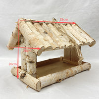 Handmade Creative Forest Style Wooden Bird Cage for Outdoor Pet Breeding and Decoration