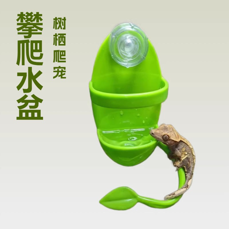 Arboreal Reptile Climbing Frame Bathing Water Basin Suction Cup Terrarium Decor for Tree Frogs Crested Geckos