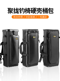 Folding Fishing Chair Bag with Rod Holder and Hard Shell