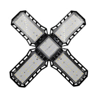 Black Diamond Folding Garage Light 4-Blade LED Bulb
