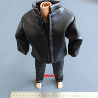 1:6 Scale Figure Black Leather Jacket and Pants Set