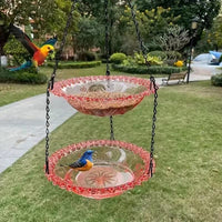 Hanging Bird Feeder Outdoor Decorative Bird Bath Pendant Balcony Garden Hummingbird Feeder