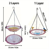 Hanging Bird Feeder Outdoor Decorative Bird Bath Pendant Balcony Garden Hummingbird Feeder