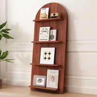Floor-Standing Display Shelf with Book and Magazine Storage