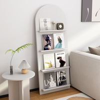 Floor-Standing Display Shelf with Book and Magazine Storage