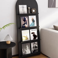 Floor-Standing Display Shelf with Book and Magazine Storage