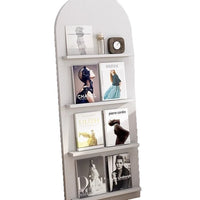 Floor-Standing Display Shelf with Book and Magazine Storage