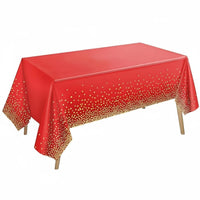 Red Foil Spot Tableware Set, Festive Party Supplies, Holiday