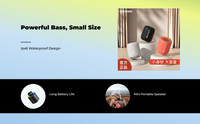 Portable Mini Speaker, Deep Bass, Waterproof Outdoor Travel
