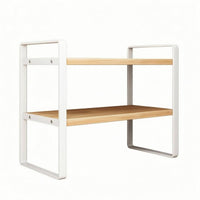 Two-Story Desktop Shelf Minimalist 2-Tier Desk Storage spaceSaving for Dorm Room