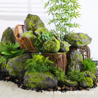 Realistic Moss Stone Decoration with Foam for Indoor and Outdoor Garden, Rockery Decoration, Fake Stone Prop