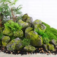 Realistic Moss Stone Decoration with Foam for Indoor and Outdoor Garden, Rockery Decoration, Fake Stone Prop