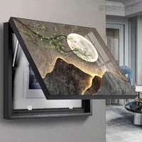 Modern Light Luxury Electric Meter Box Decorative Painting, No Drilling, Simple Living Room Wall Hanging Cover for Switch Box