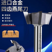 4-Flute Dovetail Router Bit for Woodworking, Trimmer Cutter, Engraving Tool