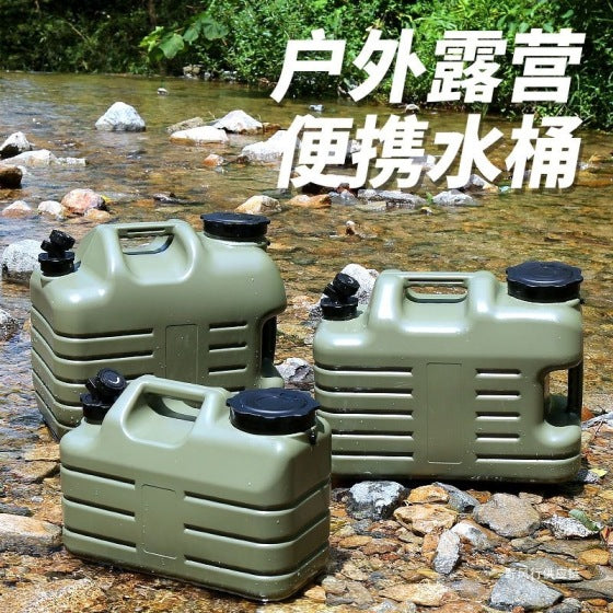Portable 25L PE Water Container with Faucet for Camping