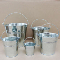 Vintage Iron Bucket Planter for Flowers and Storage