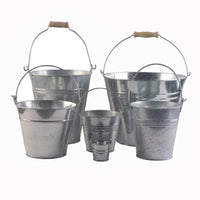 Vintage Iron Bucket Planter for Flowers and Storage