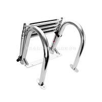 Stainless Steel Boarding Ladder with Dock Handrail, Four-Section, for Pontoon Boat