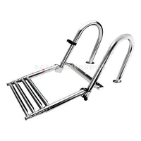 Stainless Steel Boarding Ladder with Dock Handrail, Four-Section, for Pontoon Boat