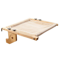Adjustable Hanging Solid Wood Cat Hammock, Removable and Compact