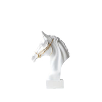 Lifelike Horse Head Sculpture Decorative Art Piece for Living Room, Office, or Display Cabinet