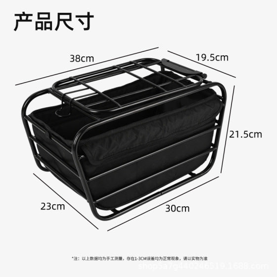 Bicycle Rear Basket for Pets - Metal, for Dogs or Cats, Front Mount Option