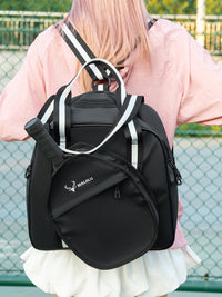 Large Capacity Sports Gym Bag with Detachable Racket Pouch, Wet-Dry Separation, Travel Hand and Shoulder Carry