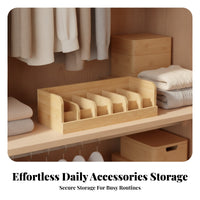Belt Organizer Box Artisanal Belt Storage Box Sturdy for Closet