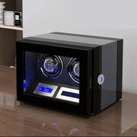 Wooden Watch Winder Box with LCD Touch Screen and Fingerprint Lock