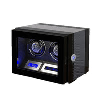 Wooden Watch Winder Box with LCD Touch Screen and Fingerprint Lock