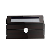 Wholesale 12-Slot Watch Box with High-Gloss Black Wood Grain