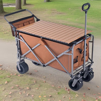 Zhengqi Large Folding Camping Cart with Tabletop, 200kg Capacity