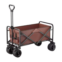 Zhengqi Large Folding Camping Cart with Table, 200kg Capacity, Beige