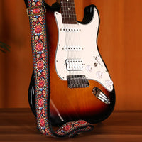 FOALS American Retro Embroidered Guitar Strap for Electric, Acoustic, Ukulele, Bass