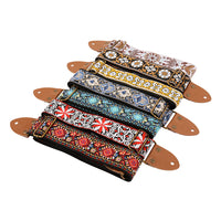 FOALS American Retro Embroidered Guitar Strap for Electric, Acoustic, Ukulele, Bass