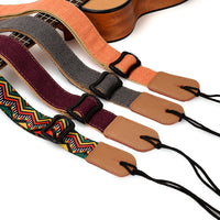 DLAASS Ukulele Strap with Endpin, Leather Ends