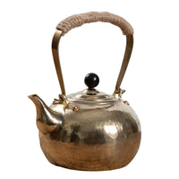 Hand-Hammered Copper Teapot with Antique Handle