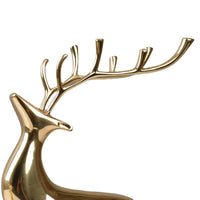 Modern Minimalist Solid Copper Deer Figurine for Home Decor