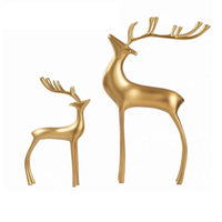 Modern Minimalist Solid Copper Deer Figurine for Home Decor