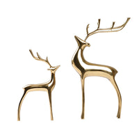 Modern Minimalist Solid Copper Deer Figurine for Home Decor