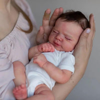 Implanted Hair Reborn Doll 19 Inch Eyes Closed Sleeping Simulation Reborn Baby