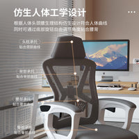 Ergonomic Computer Chair with Footrest, Height Adjustable, Nylon Base