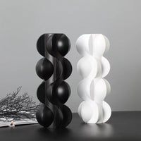 Modern Minimalist Resin Flower Arrangement Vase with Geometric Cylinder Design