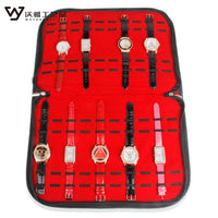 Portable 20-Slot Watch Storage Velvet Tray Bag and Display Case