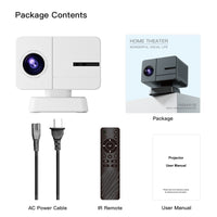 P50 1080p Home Projector with Android 14, Wireless Screen Casting, Auto Focus, 800 Lumens, 150-inch Display, US Plug