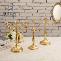 European Style Vintage Candle Holder, Iron, Spray-Painted, for Home Decor