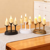 Nordic Ins Style Vintage Three-Head Electronic Candle Holder, PP, Injection Molded