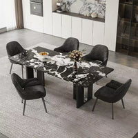 Italian Minimalist 360-Degree Swivel Dining Chair with Armrests