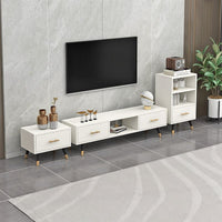 Modern Minimalist TV Cabinet Nordic Style for Small Living Room, TV Cabinet and Coffee Table Combination, Simple Furniture Floor Cabinet Light Luxury